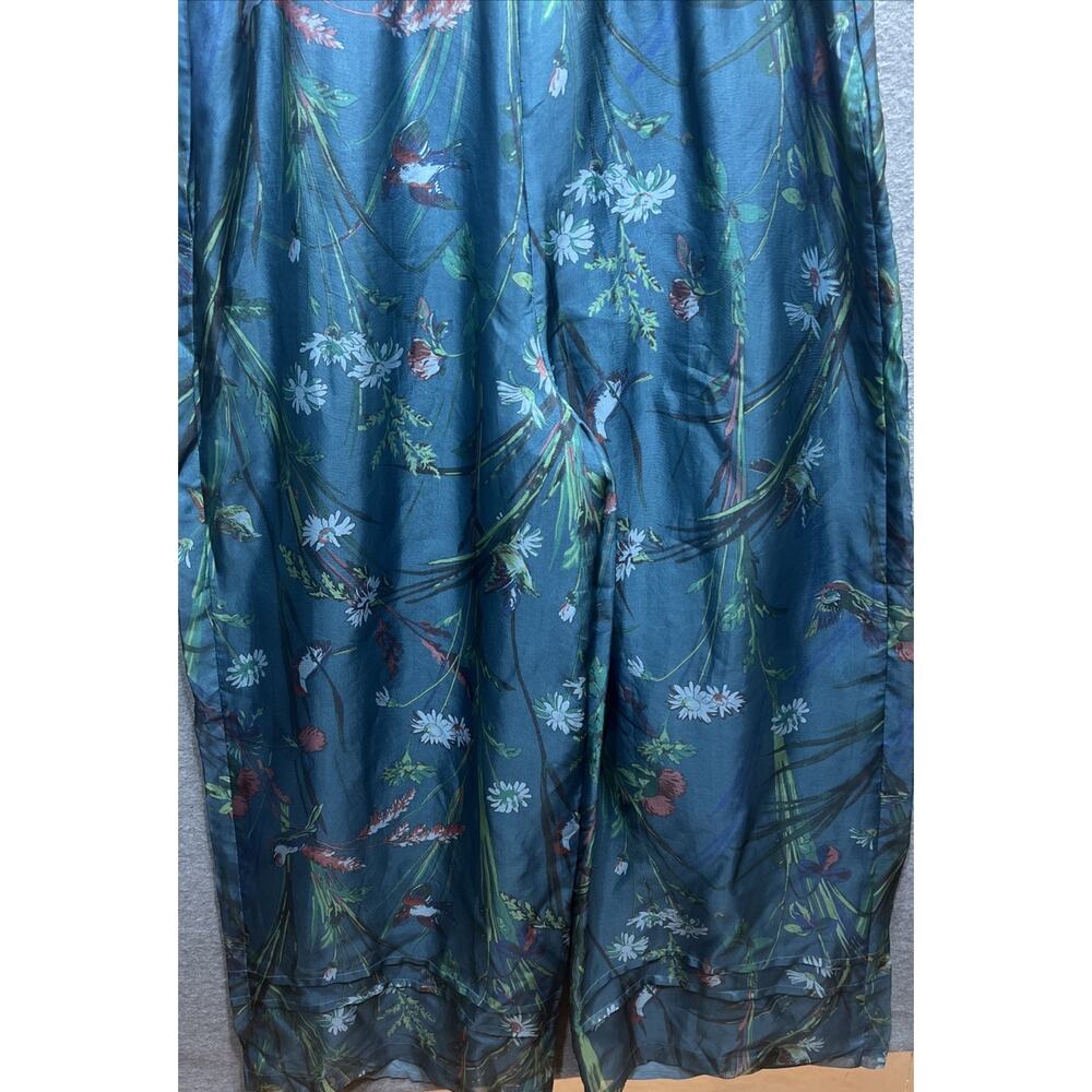 NWT Anthropologie Teal Floral Jumpsuit - Picture 11 of 16